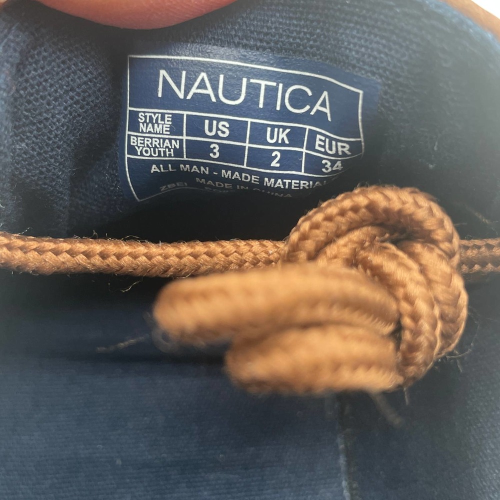 Nautica Big Kids Berrian Moc Toe Sneakers Brown Size 3 - Picture 5 of 5